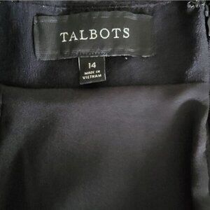 Talbots Black and White Striped Pencil Skirt